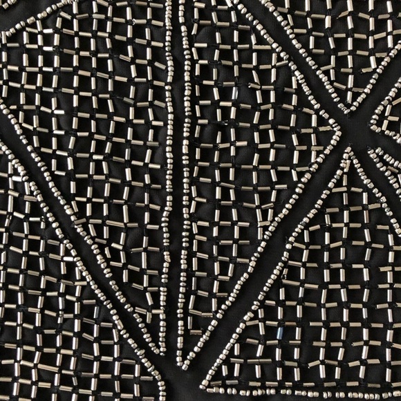 Olive & OAK Beaded sequin muscle shirt tank top. Fits oversized Small & Medium - Picture 3 of 12